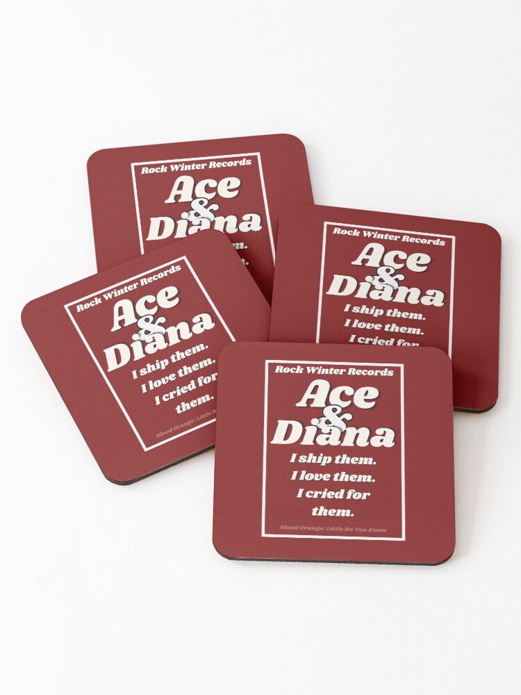 Thumbnail 1 of 5, Coasters (Set of 4), Ace & Diana Ship rwr designed and sold by RockWinterRec.