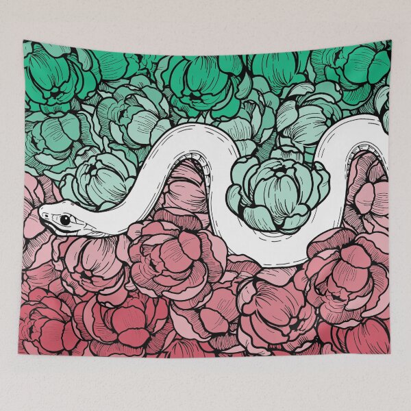 Item preview, Abrosexual Pride Floral Snake designed and sold by izzychar.