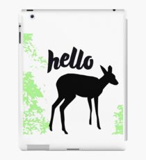Hello Deer in Green iPad Case/Skin