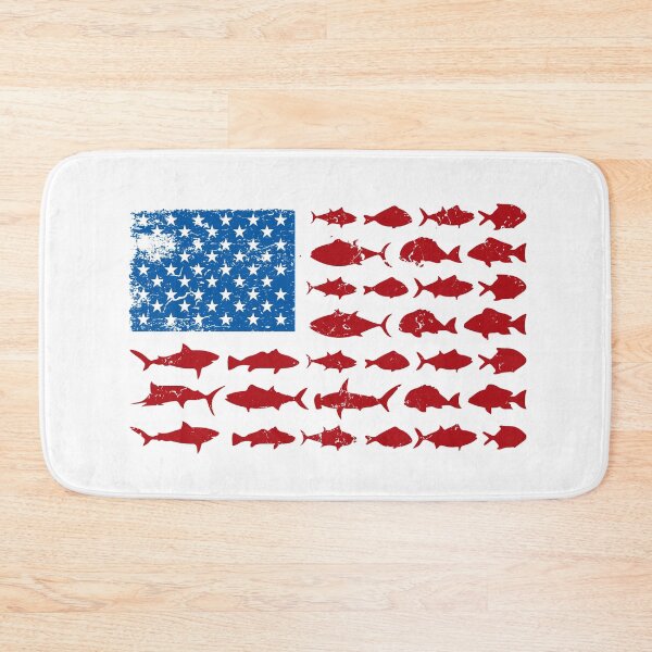 Item preview, American USA Flag Fishing Vintage design Fish Species designed and sold by InkyJack.