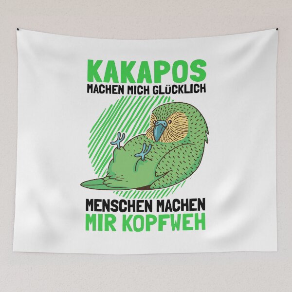 Item preview, Kakapo make happy New Zealand parrot saying designed and sold by madgrfx.