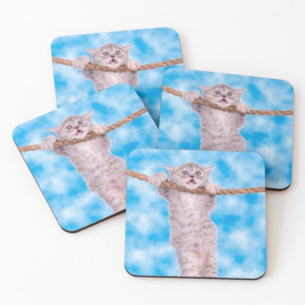 Item preview, White Baby Cat Hang In There Poster designed and sold by imagepirre.