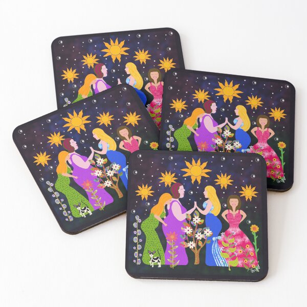 Item preview, Women Power - Beautiful - Sun - Stars - Flowers designed and sold by Birgit Dugan.