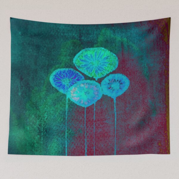 Item preview, stylized colorful flowers designed and sold by TessAndre.