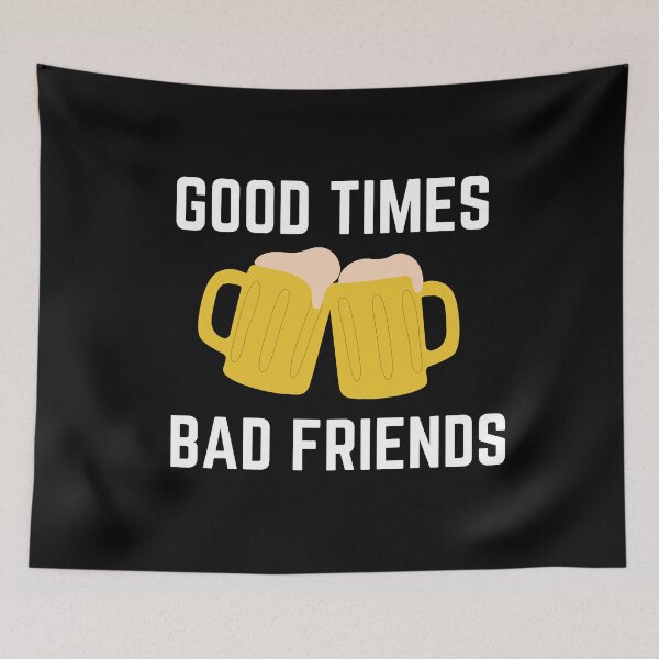 Item preview, Good Times Bad Friends Retro Mens Boys designed and sold by mirzadesign.