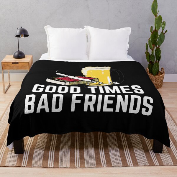 Item preview, Good Times Bad Friends Quote Mens Boys designed and sold by mirzadesign.