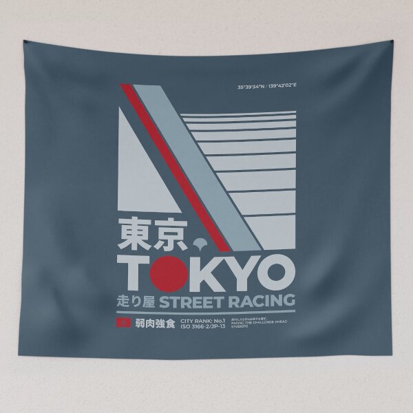 Item preview, Tokyo Street Racing (On Blue) designed and sold by STUDIO-72.