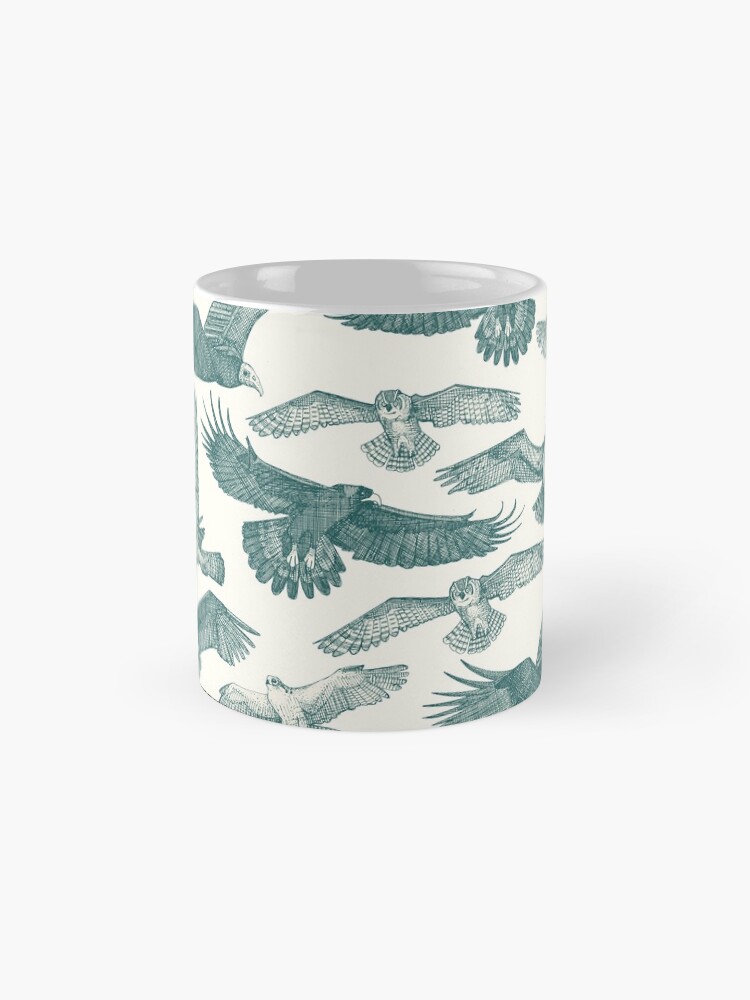 Thumbnail 4 of 6, Coffee Mug, birds of prey jade designed and sold by scrummy.