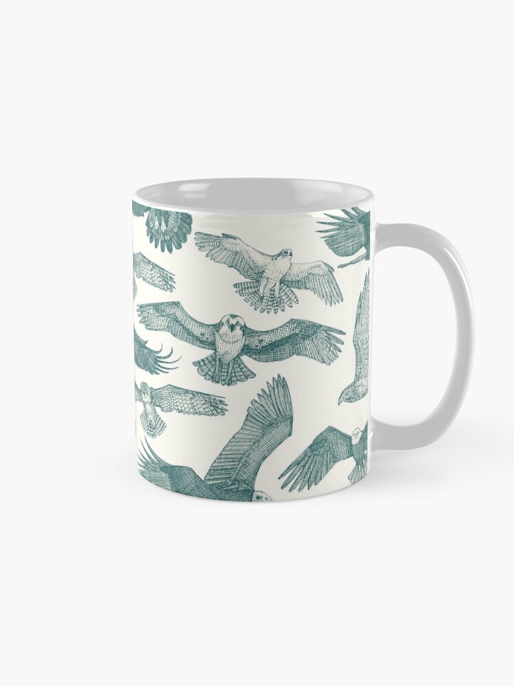 Thumbnail 5 of 6, Coffee Mug, birds of prey jade designed and sold by scrummy.