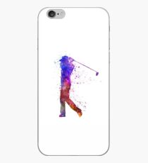 man golfer swing silhouette iPhone Case