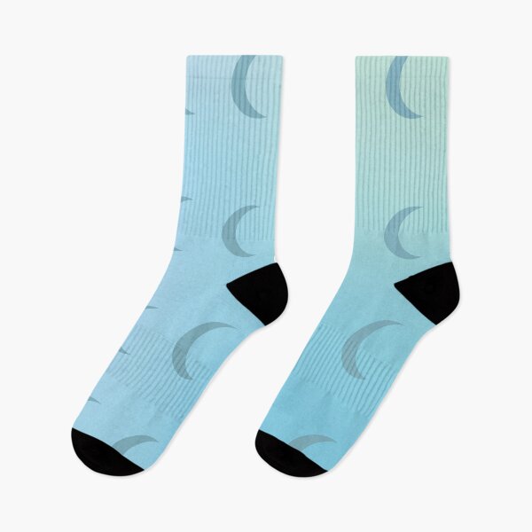 Item preview, Blue Crescent Moon Pattern in Blue/Green Gradient Sky designed and sold by ShaunSandhu.