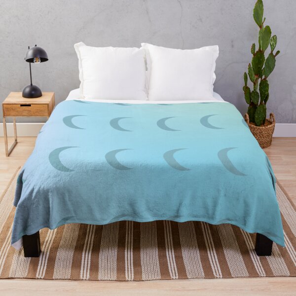 Item preview, Blue Crescent Moon Pattern in Blue/Green Gradient Sky designed and sold by ShaunSandhu.