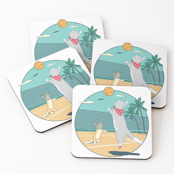 Item preview, Kawaii Kittycat Feline Volleyball Beach Vacation designed and sold by ozunu.
