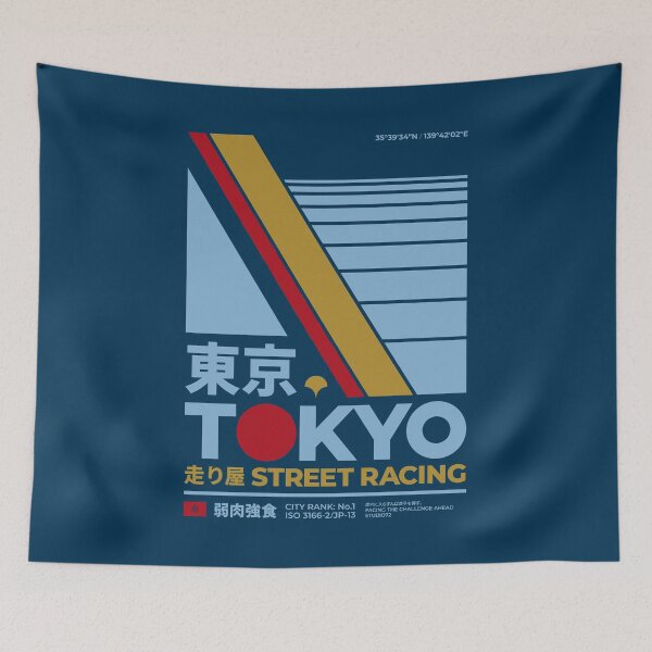 Item preview, Tokyo Street Racing (Gold On Blue) designed and sold by STUDIO-72.