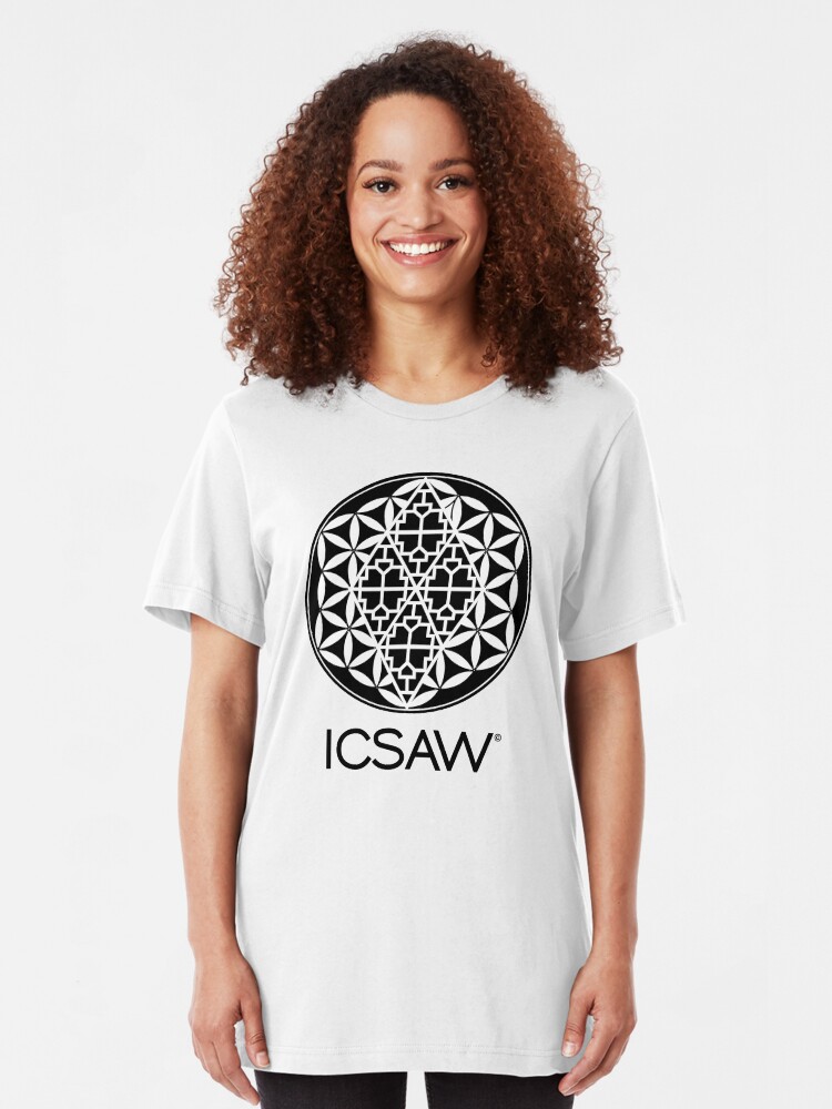 Alternate view of ICSAW Black and White Slim Fit T-Shirt
