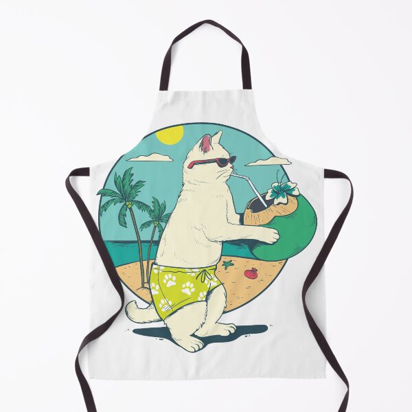 Item preview, Adorable Kittycat Feline Vacation Coconut Cocktail designed and sold by ozunu.