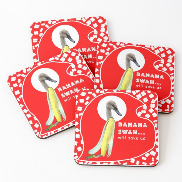 Item preview, Banana Swan will save us (square design) designed and sold by Mack-Lahnee.
