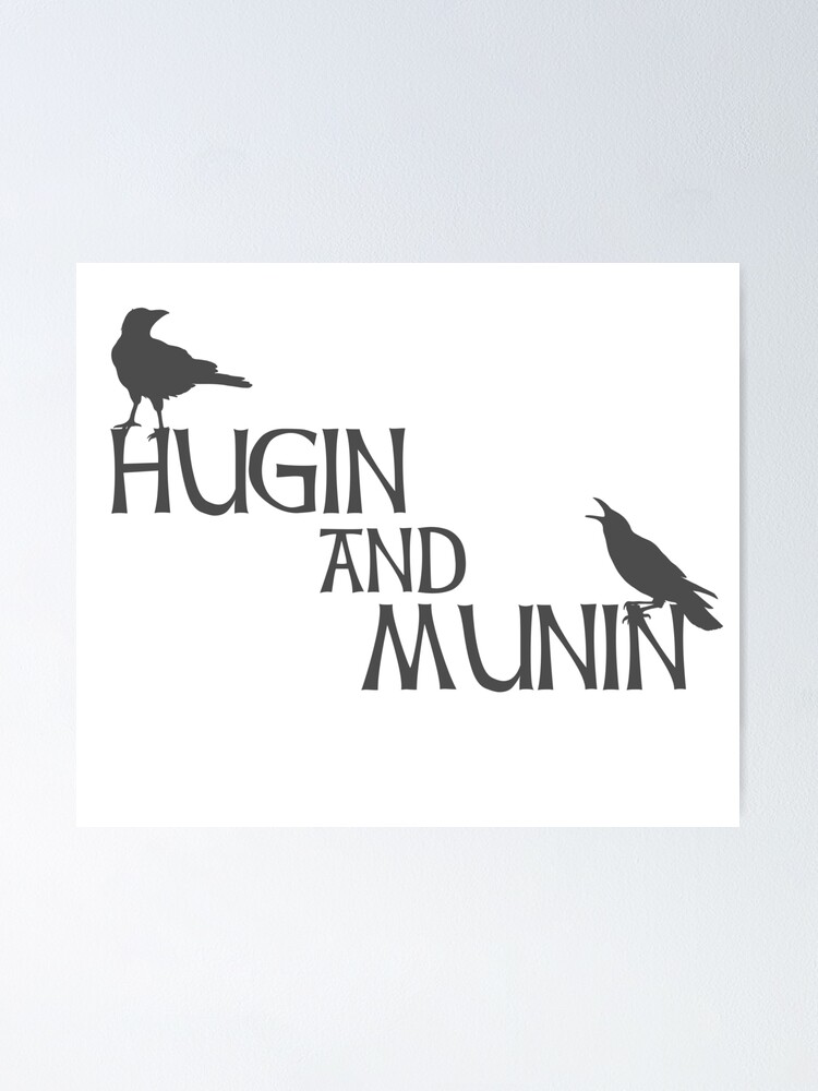Hugin and Munin" Poster for Sale Midgardr |