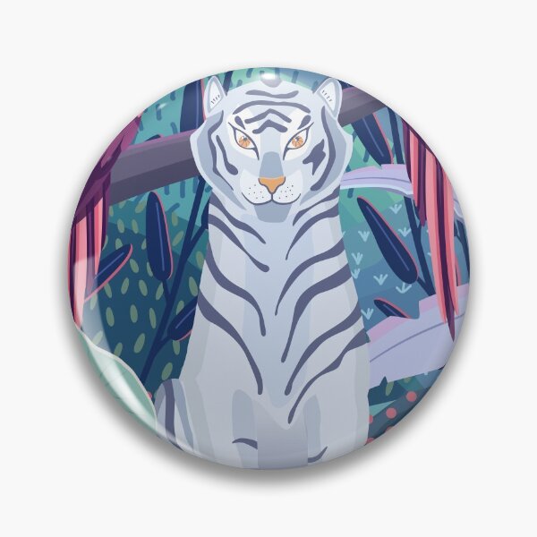 Item preview, Blue Tiger and Parrots in a Jungle designed and sold by BlueLela.