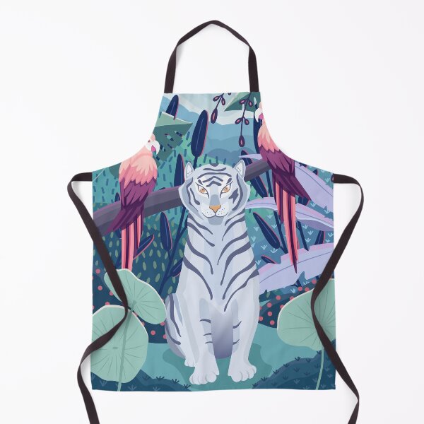 Item preview, Blue Tiger and Parrots in a Jungle designed and sold by BlueLela.