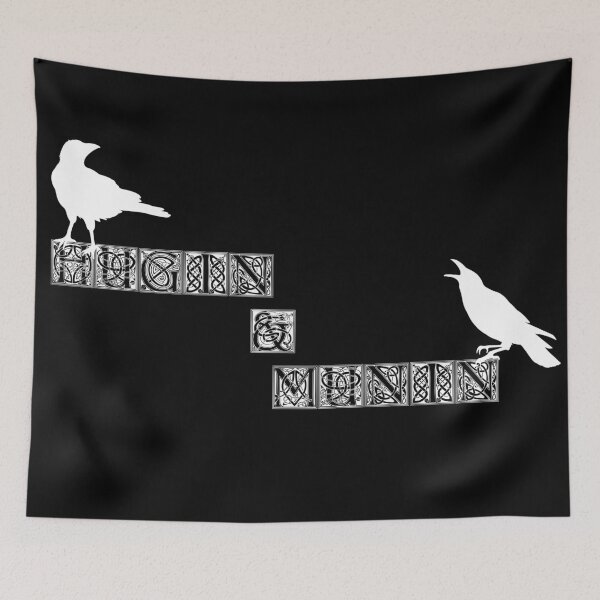 Item preview, Hugin And Munin Odin's Ravens designed and sold by Midgardr.