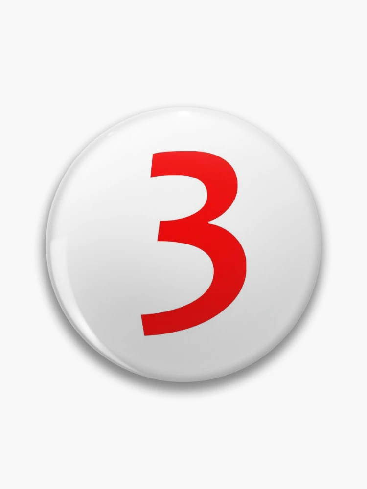 Red color Number 3