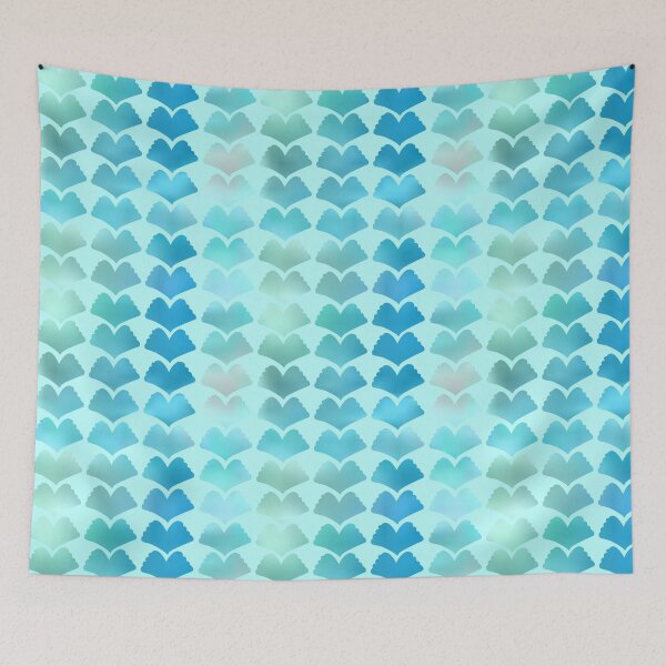Item preview, Blue Ginkgo Array on Light Aqua 5748 designed and sold by Art in My Loft.