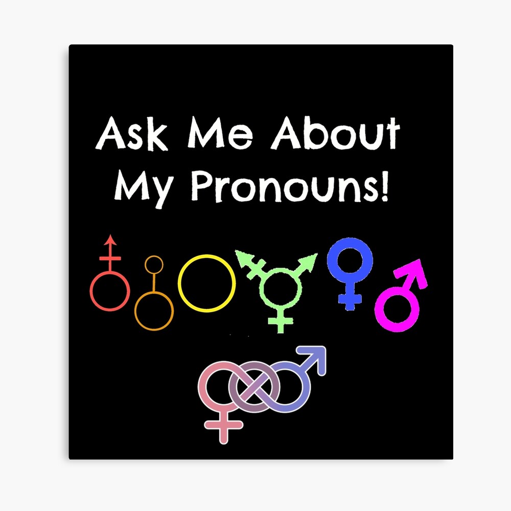 Ask Me About My Pronouns Pattern Gender Inclusive Pronouns Embroidery Design