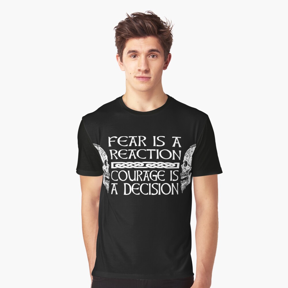 Fear is a reaction Courage is a decision Viking saying Sleeveless  Topundefined by Midgardr