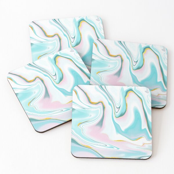 Item preview, Blue and Pink Marble Effect with Gold Tint designed and sold by ojasha.