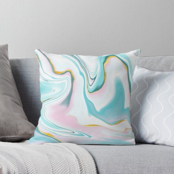 Item preview, Blue and Pink Marble Effect with Gold Tint designed and sold by ojasha.