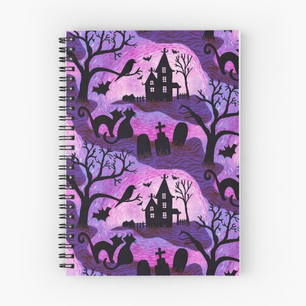 Item preview, Spooky Haunted Halloween in purple designed and sold by creativinchi.