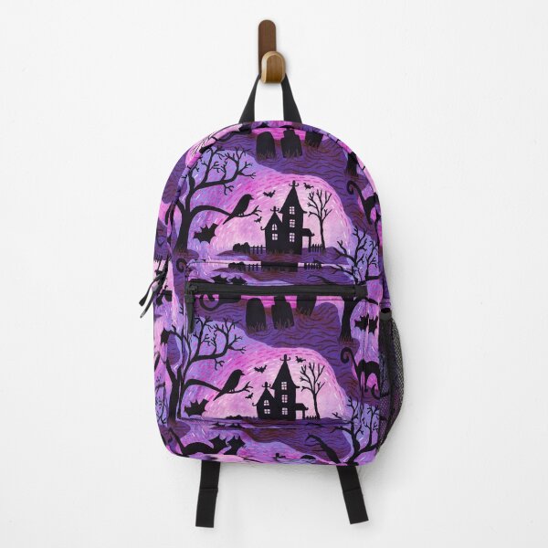 Item preview, Spooky Haunted Halloween in purple designed and sold by creativinchi.
