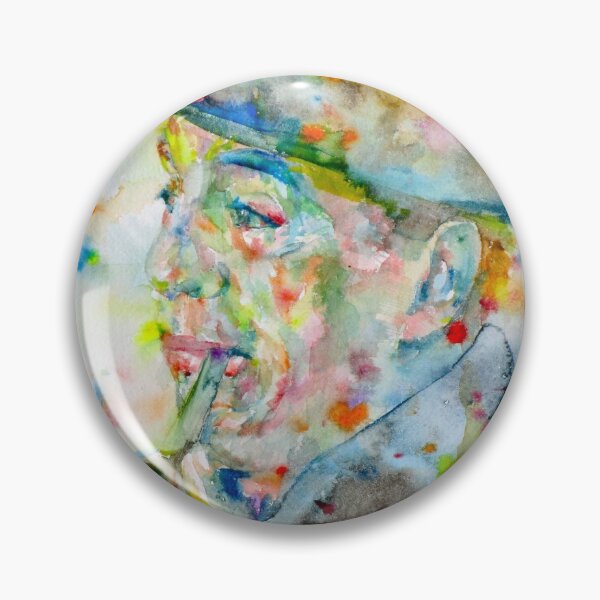 Item preview, PABLO NERUDA watercolor portrait .10 designed and sold by lautir.