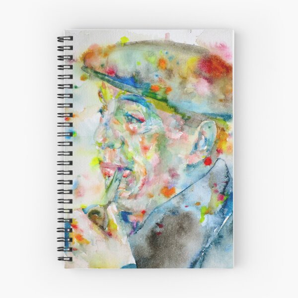 Item preview, PABLO NERUDA watercolor portrait .10 designed and sold by lautir.