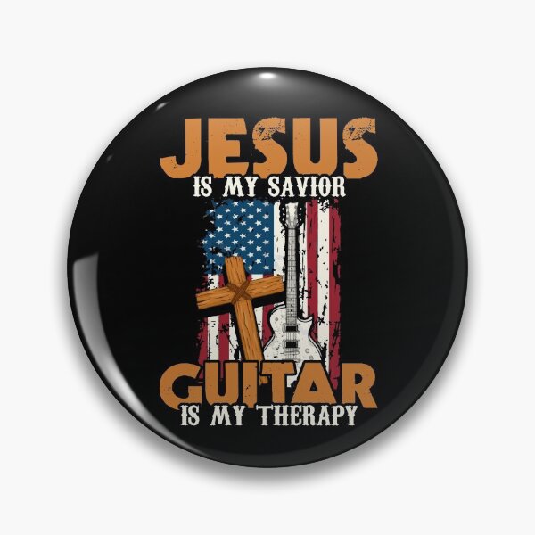 Item preview, Jesus Is My Savior Guitar Is My Therapy Guitarist designed and sold by Dressed For  Duty.