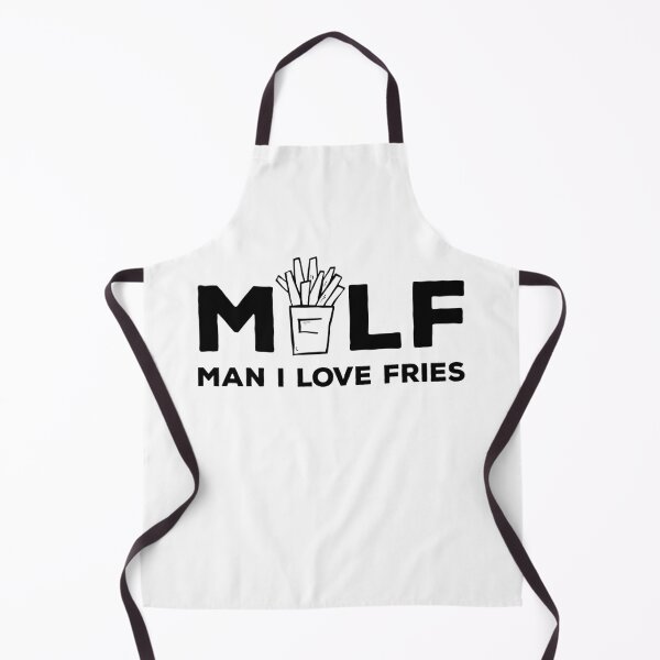 Item preview, MILF Man I Love Fries Illustration Typographic Design designed and sold by The Funscape Store.