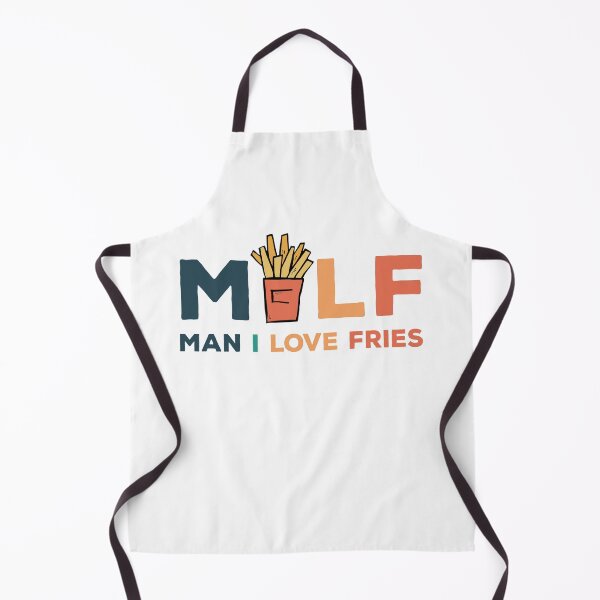Item preview, MILF Man I Love Fries Illustration Typographic Design designed and sold by The Funscape Store.