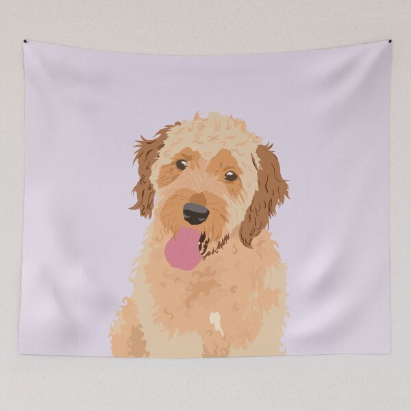 Item preview, Mini Goldendoodle Illustration  designed and sold by Janie-O.