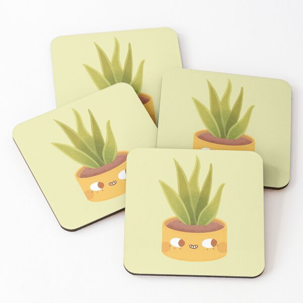 Item preview, Cute Illustrated Potted Snake Plant with a Happy Face designed and sold by DustandMarbles.