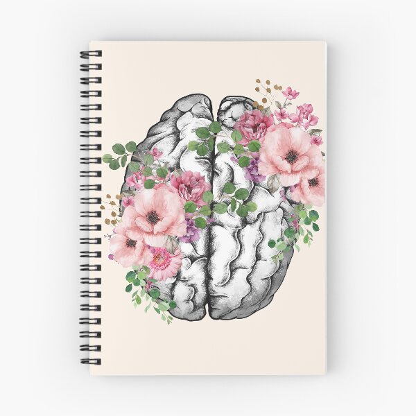 Item preview, Creative brain, Pink roses brain, human brain art, mental illness designed and sold by Collagedream.