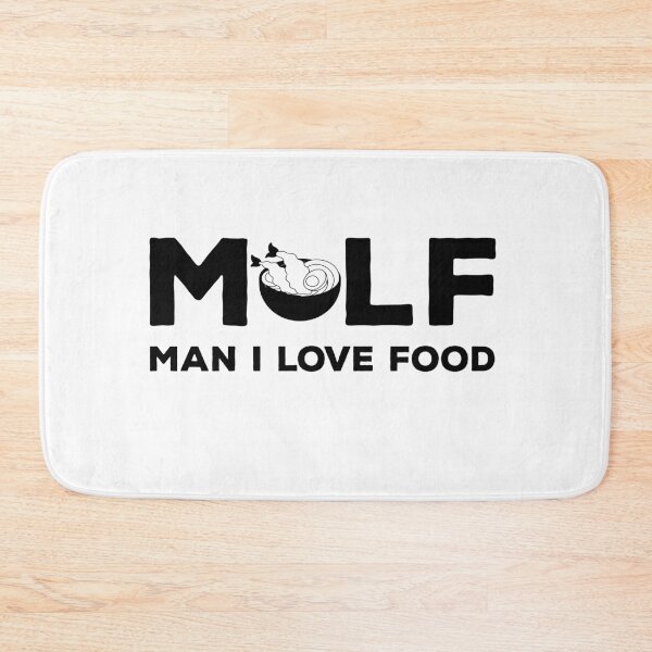 Item preview, MILF Man I Love Food Illustration Typographic Design designed and sold by The Funscape Store.