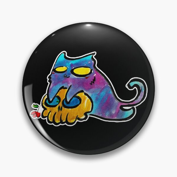Item preview, Cute Seal Cat on A Skull with Flowers designed and sold by pikklepanikk.