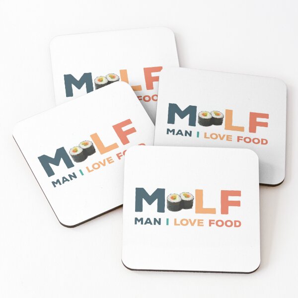 Item preview, MILF Man I Love Food Illustration Typographic Design designed and sold by The Funscape Store.