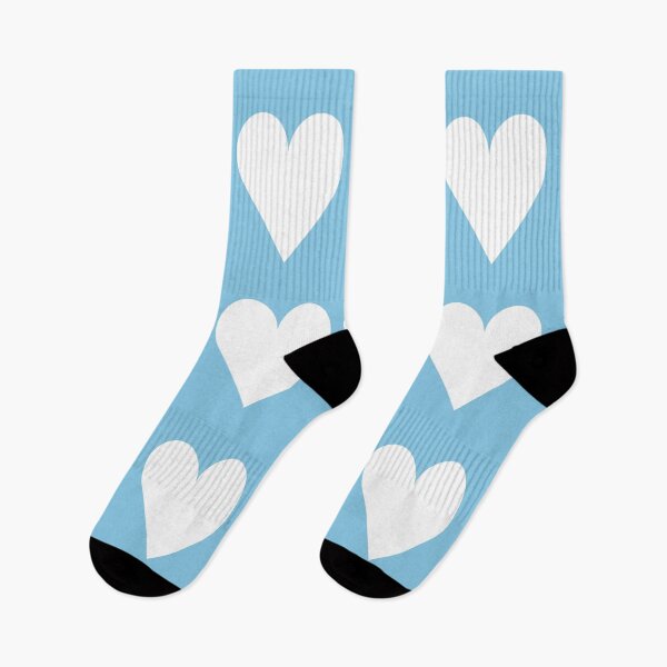 Item preview, Large WHITE and BABY BLUE LOVE HEARTS designed and sold by RachelMacht.