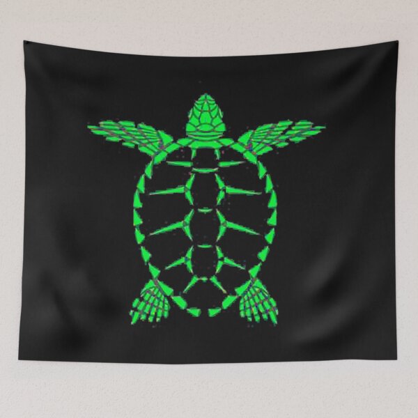 Item preview, Turtle outline, lime turtle, marine mammal, turtle shell designed and sold by Nostrathomas66.