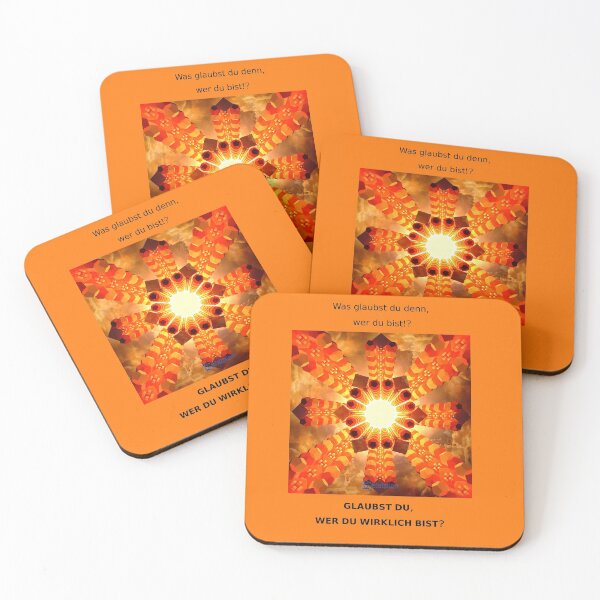 Was glaubst du, wer du bist? Untersetzer (4er Set)