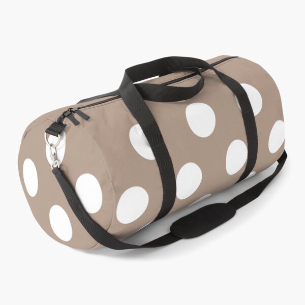 Item preview, Large WHITE and WARM TAUPE POLKA DOTS designed and sold by RachelMacht.