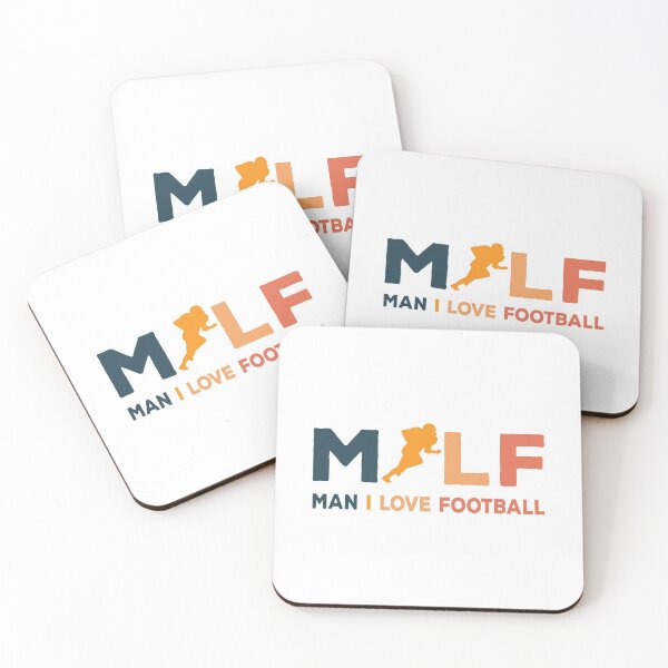 Item preview, MILF Man I Love Football Illustration Typographic Design designed and sold by The Funscape Store.