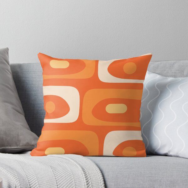 Item preview, Mid Century Modern Piquet Abstract Pattern 2 in Orange Tangerine Yellow Cream designed and sold by kierkegaard.